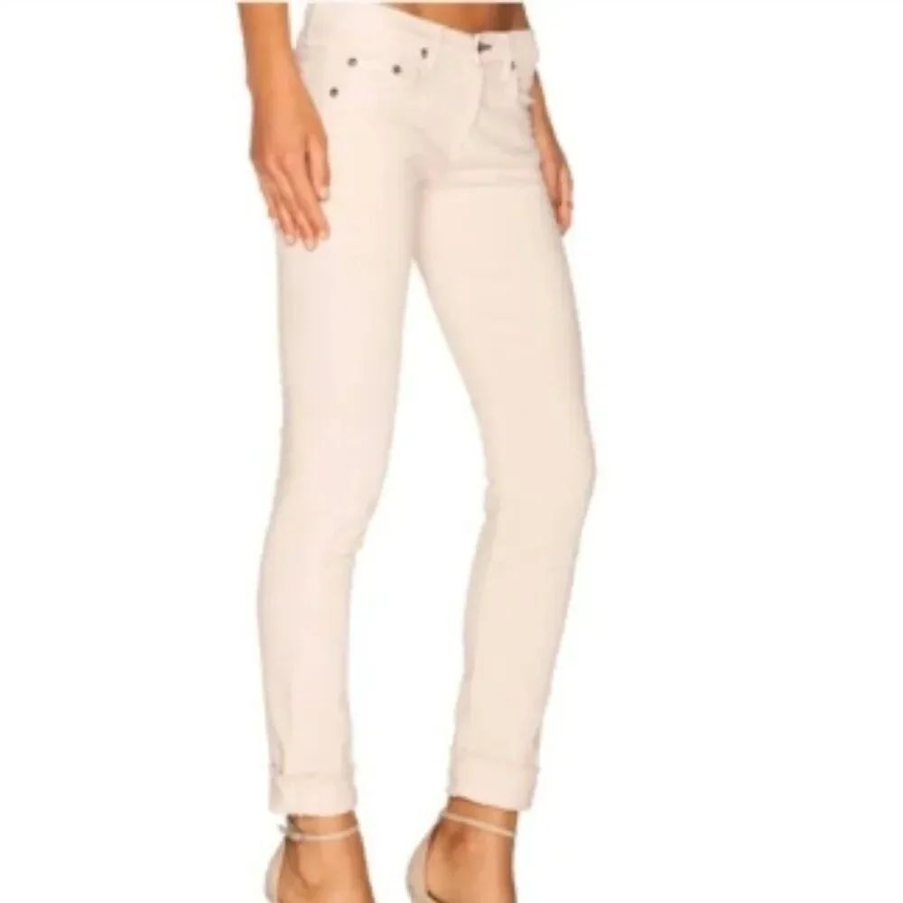 rag & bone The Dre Skinny Jeans Aged Pumice (Pale Pink)  in Size 27